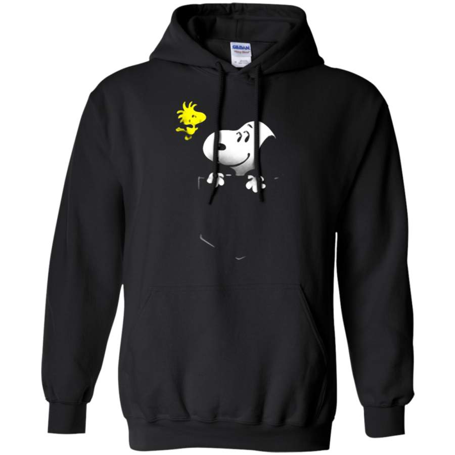 AGR Chest Pocket Snoopy Tiny Pocket Size Woodstock And Snoopy Hoodie