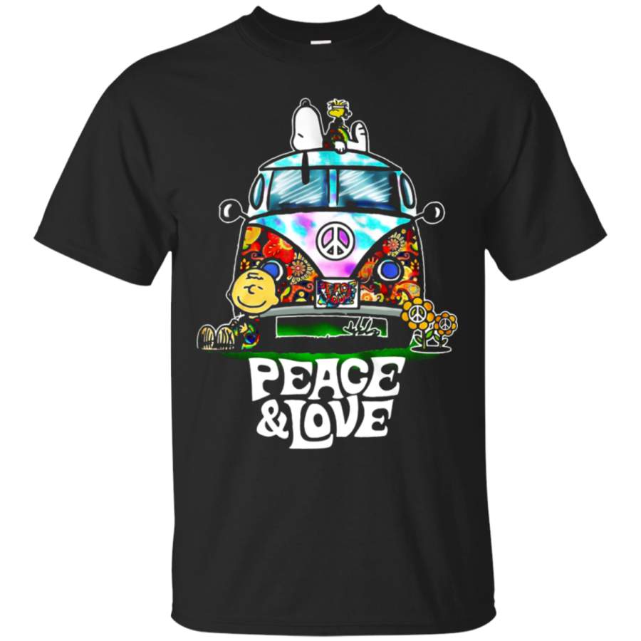 AGR Peace And Love Hippie Style Snoopy T-Shirt