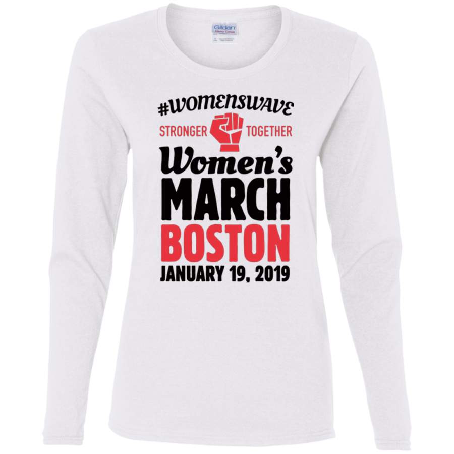 AGR Women’s March 2019 Boston 1 Ladies’ Cotton LS T-Shirt