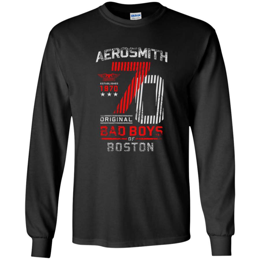 AGR Aerosmith Est 1970 Bad Boys of Boston Retro Tee Long Sleeve T-Shirt