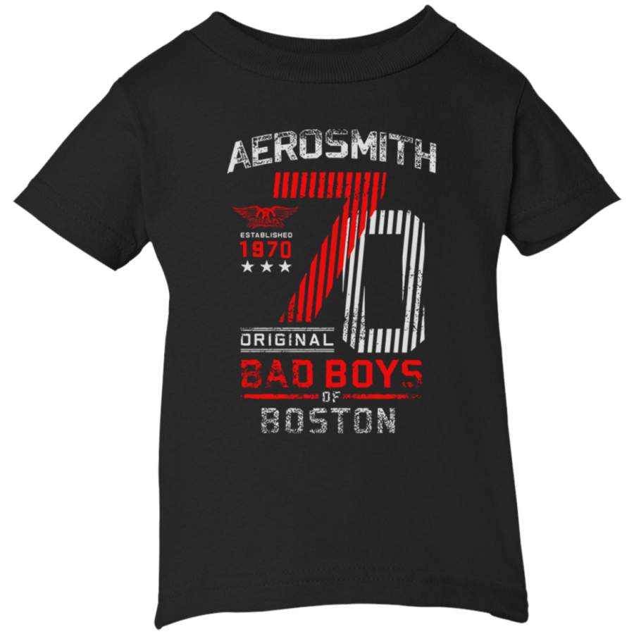 AGR Aerosmith Est 1970 Bad Boys of Boston Retro Tee Infant Short Sleeve T-Shirt