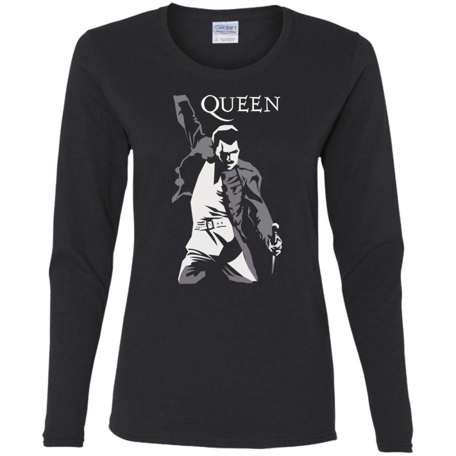 AGR Freddie Mercury Ladies’ Cotton LS T-Shirt