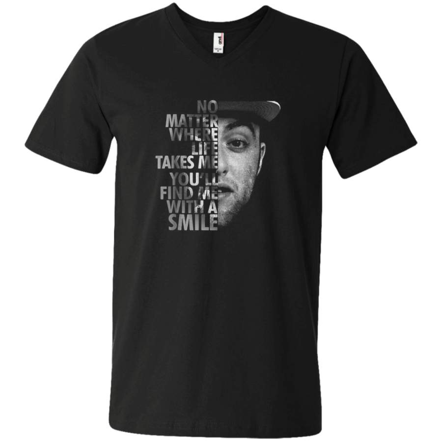 AGR Mac-Miller No matter where with a smile Unisex V-neck