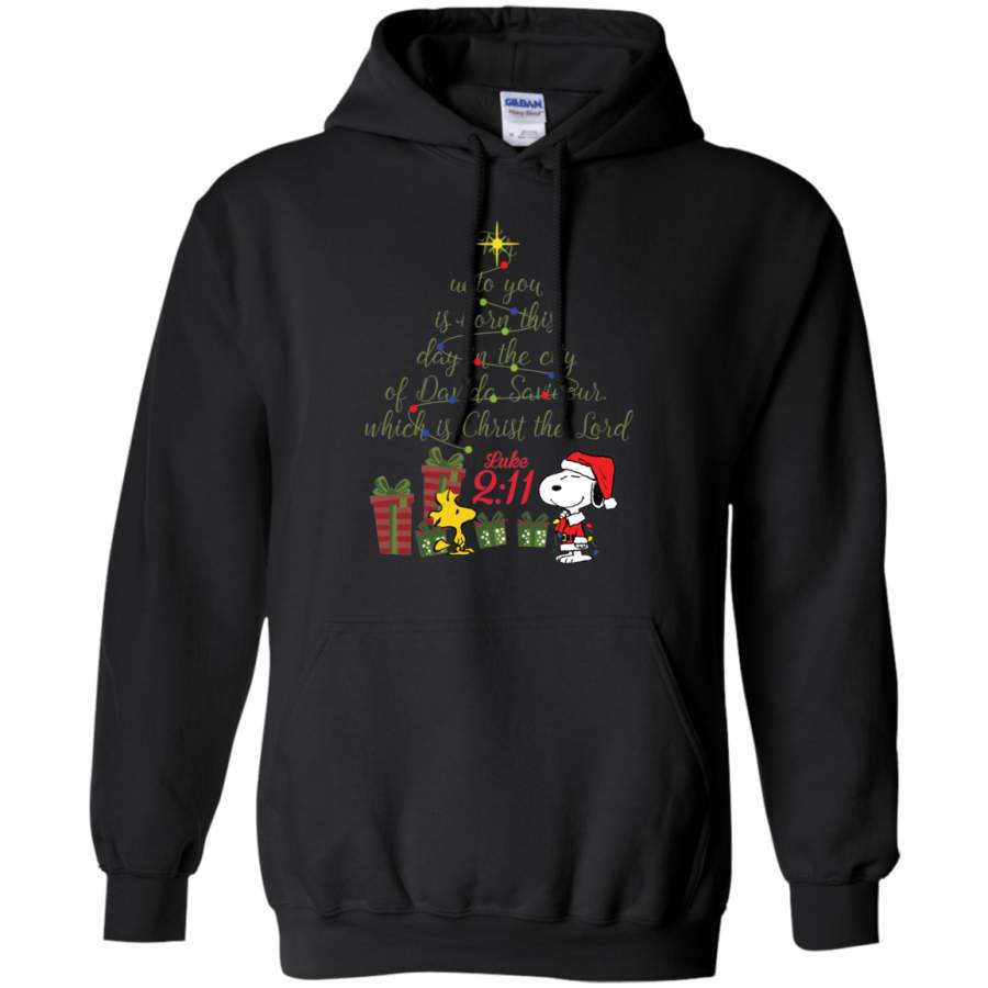 AGR Snoopy For Unto You Is Born This Day In The City Christmas Hoodie