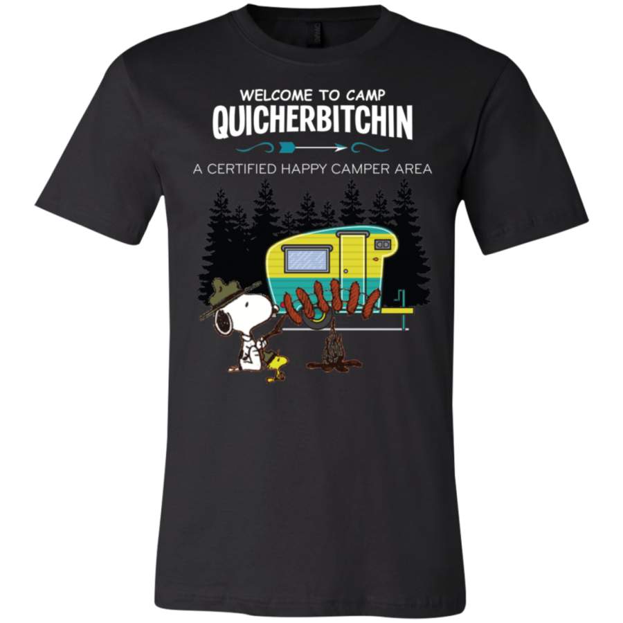 AGR Snoopy Welcome To Camp Quitcherbitchin T-Shirt USA