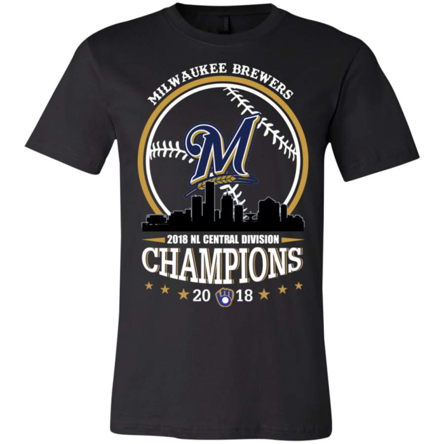 AGR Milwaukee Brewers 2018 NL central division Champions T-Shirt USA