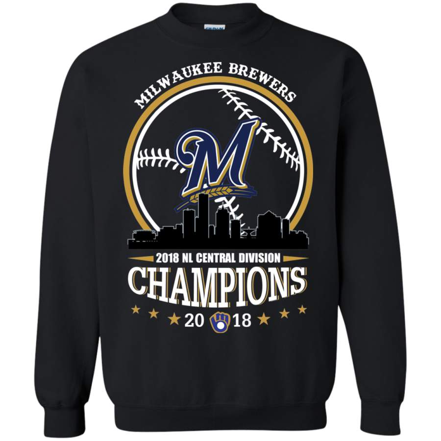 AGR Milwaukee Brewers 2018 NL central division Champions Sweatshirt