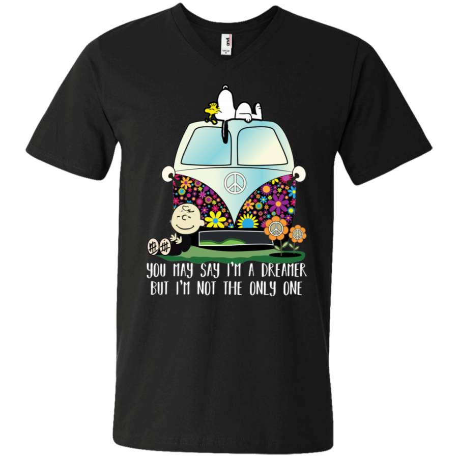 AGR Snoopy You may say I??m a Dreamer but I??m not the only one Unisex V-neck