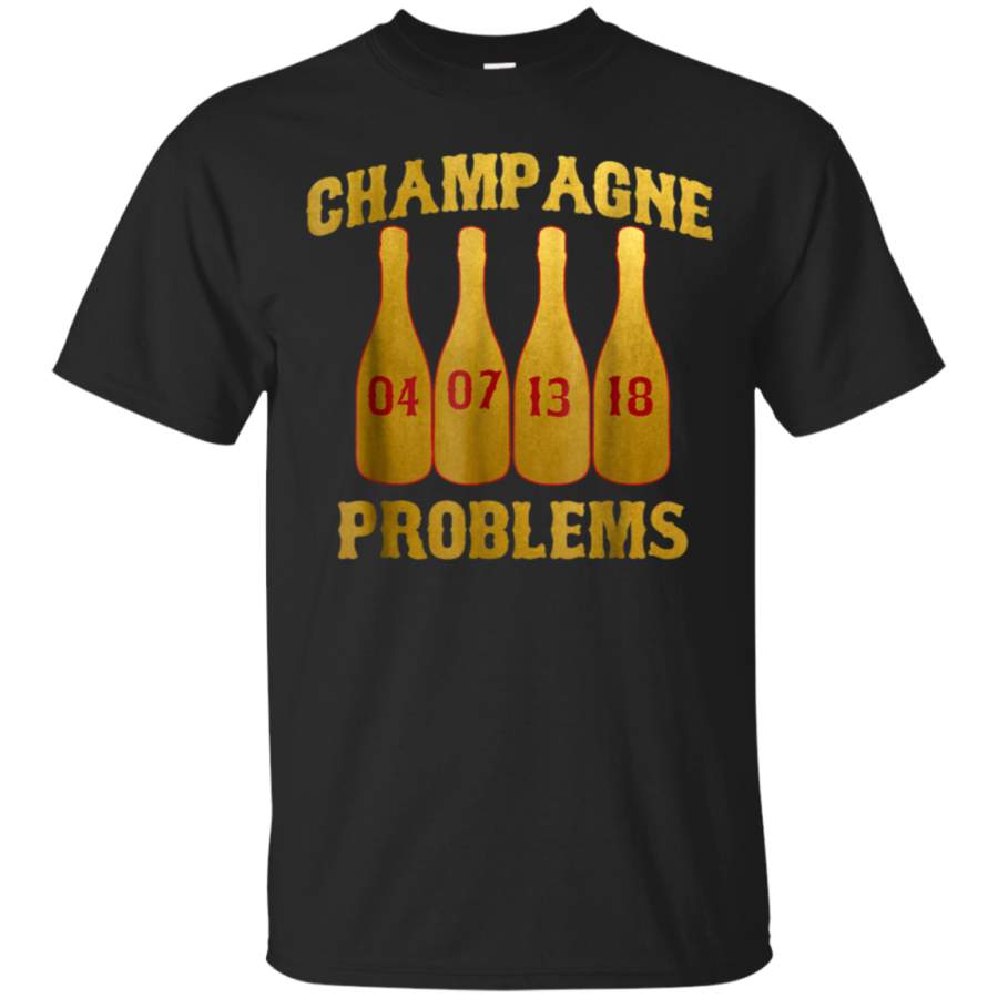 AGR Champagne Problems Boston Red Sox Baseball Fan T-Shirt