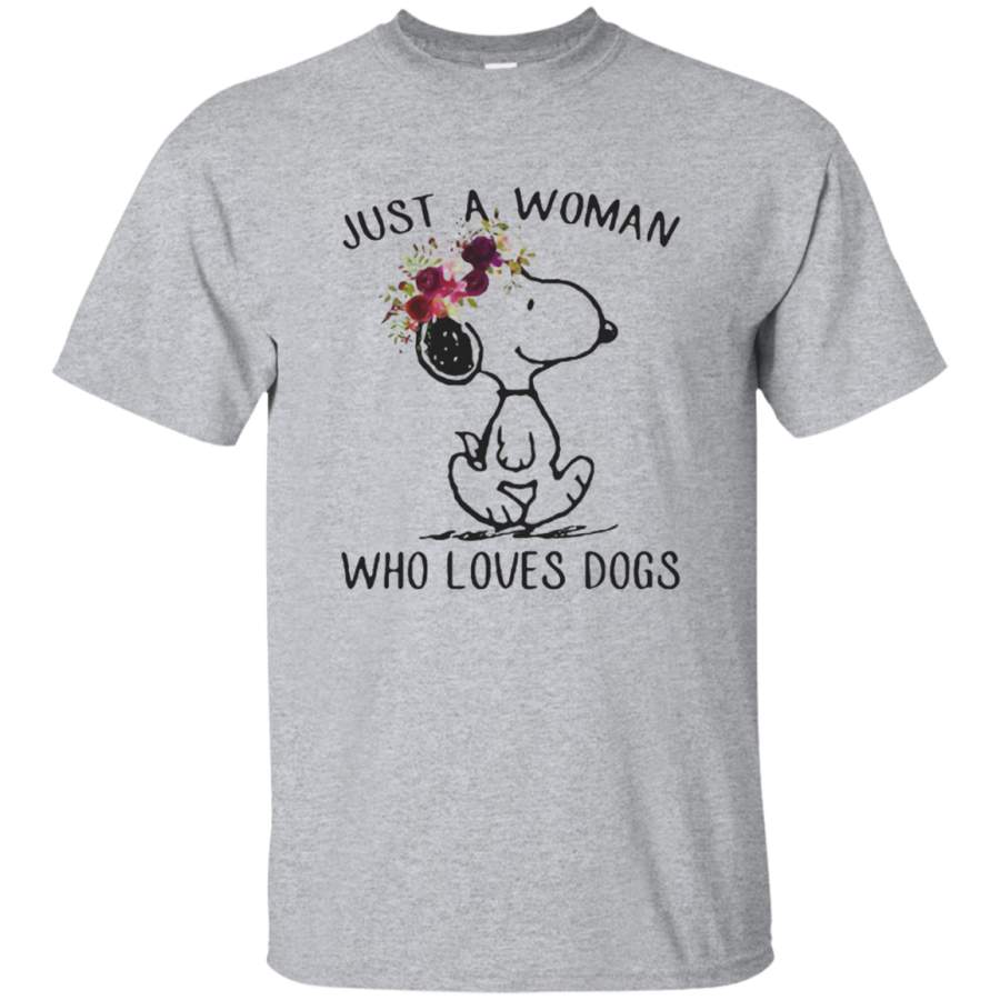 AGR Snoopy: Just a woman who loves dogs shirt