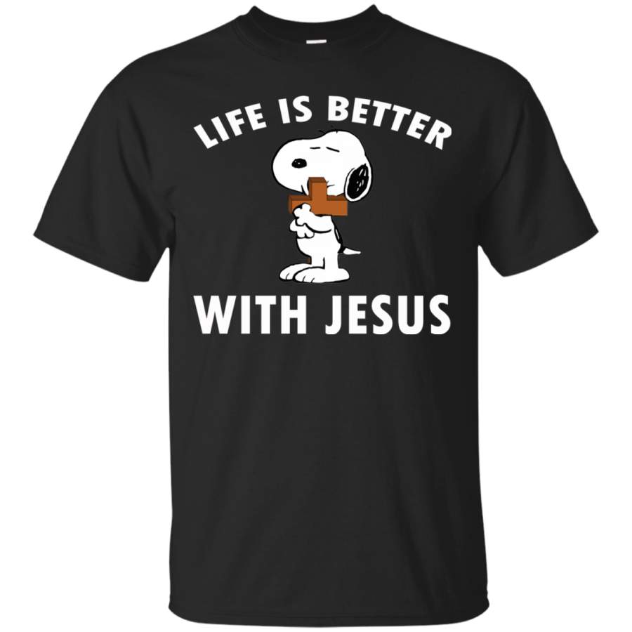 AGR Snoopy life is better with Jesus T-shirt