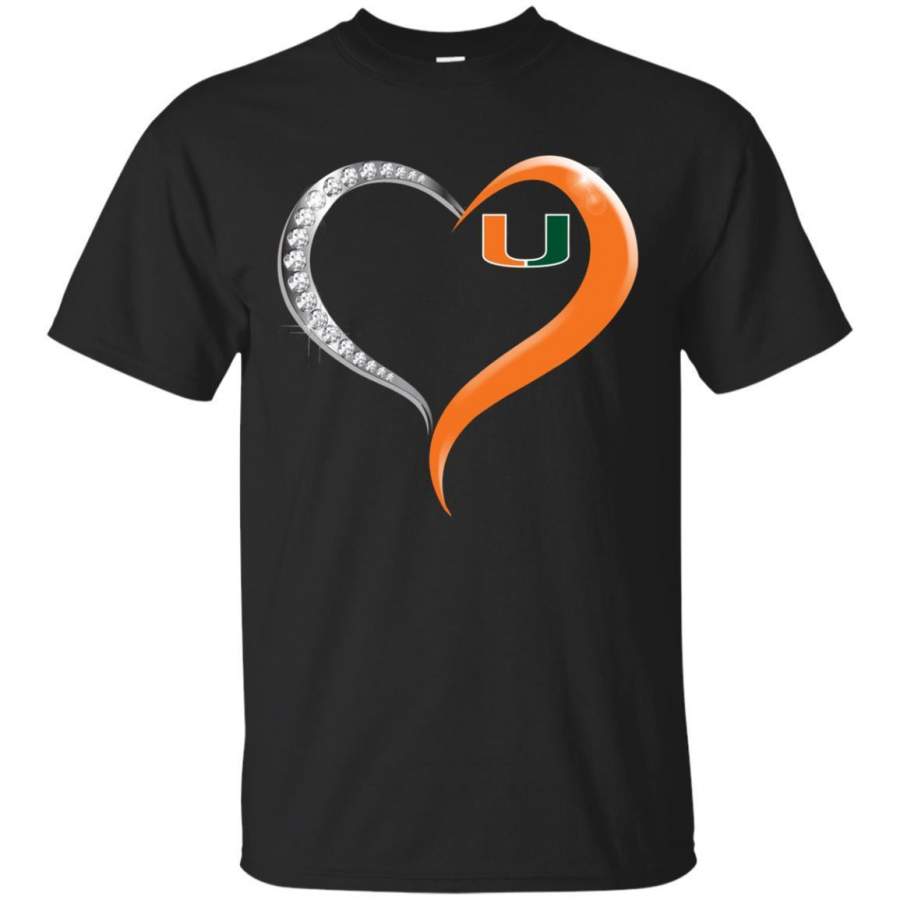 AGR Miami Hurricanes in Diamond Heart Shirt