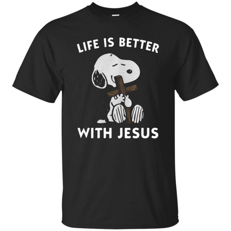 AGR Snoopy life is better with Jesus shirt