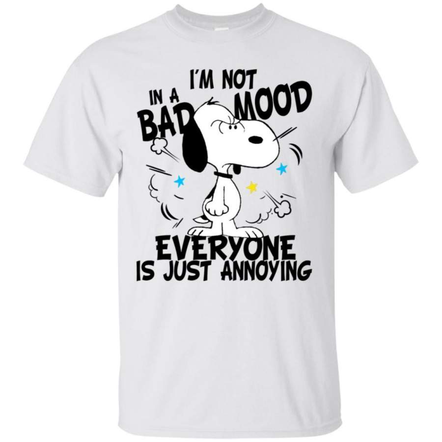 AGR Snoopy I’m Not In A Bad Mood Everyone Is Just Annoying Shirt