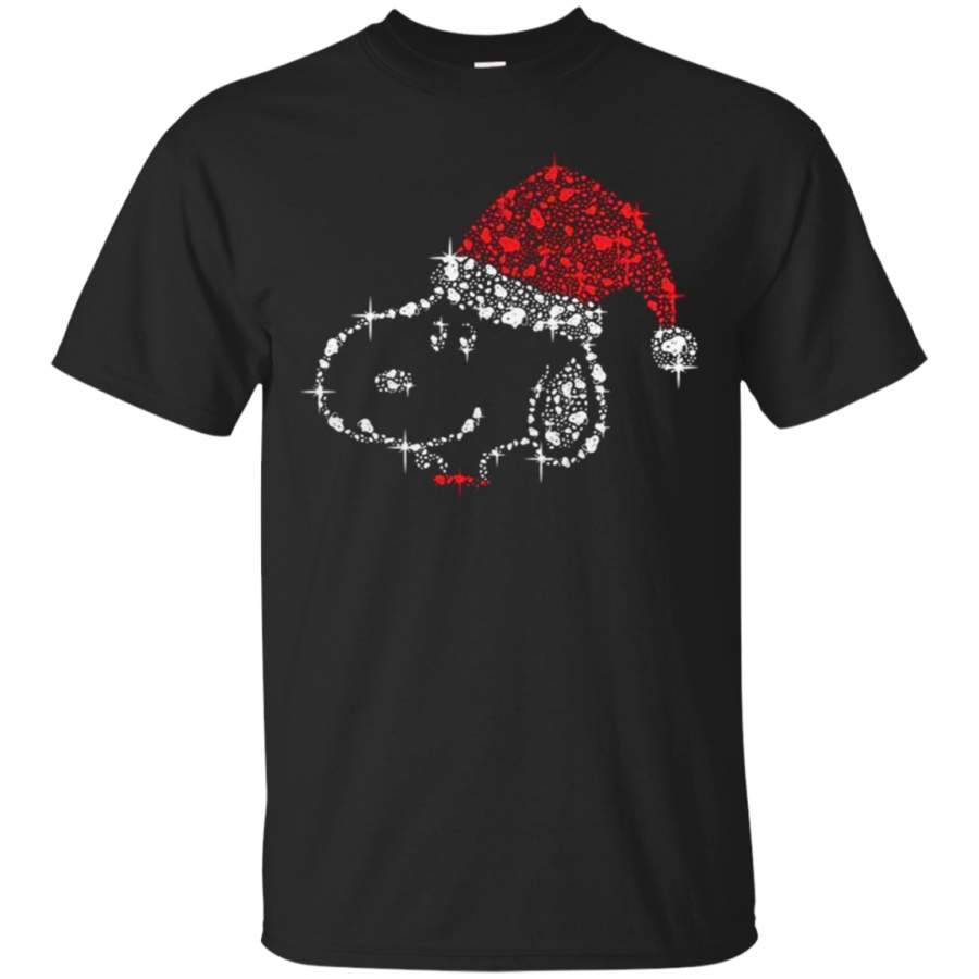 AGR Merry Christmas Snoopy Bling Face sweater T-Shirt