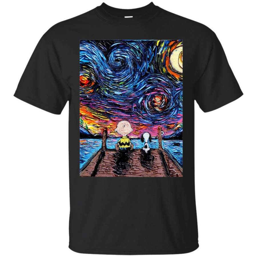 AGR Snoopy And Charlie Brown Starry Night Shirt