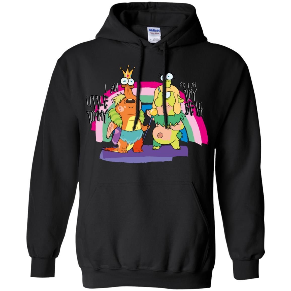 Rick And Morty Little Tommy And Tiny Beth Men Pullover Hoodie