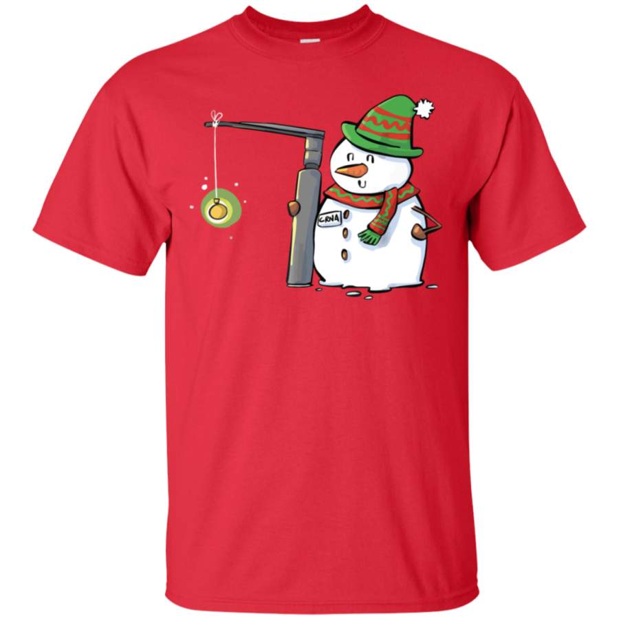 AGR Snowman With A Miller 2 Anesthesia Christmas T-Shirt