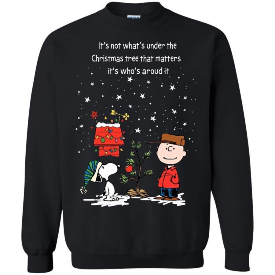 AGR It’s Not What’s Under The Christmas Tree Snoopy Charlie Brown Sweashirt