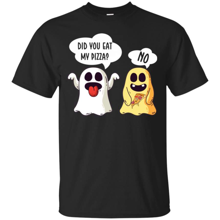 AGR Funny Halloween shirt Adult Cute Ghost Halloween Pizza T-Shirt