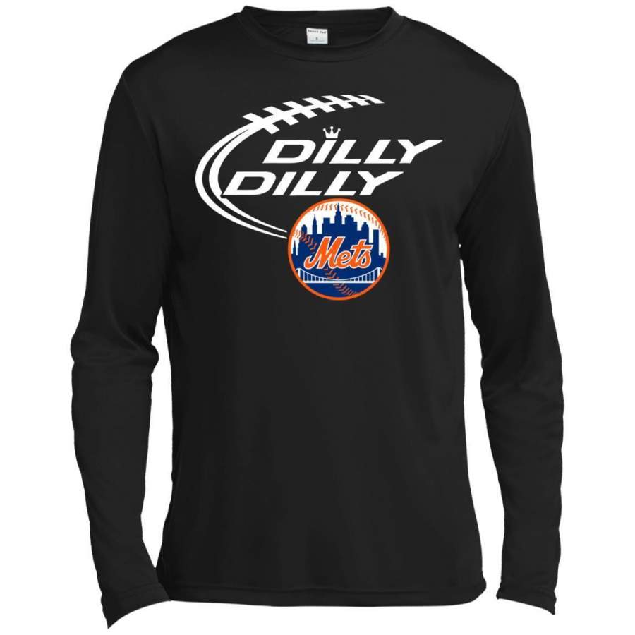 AGR Dilly Dilly Baseball New York Mets Sport Premium Long Sleeve T-shirt