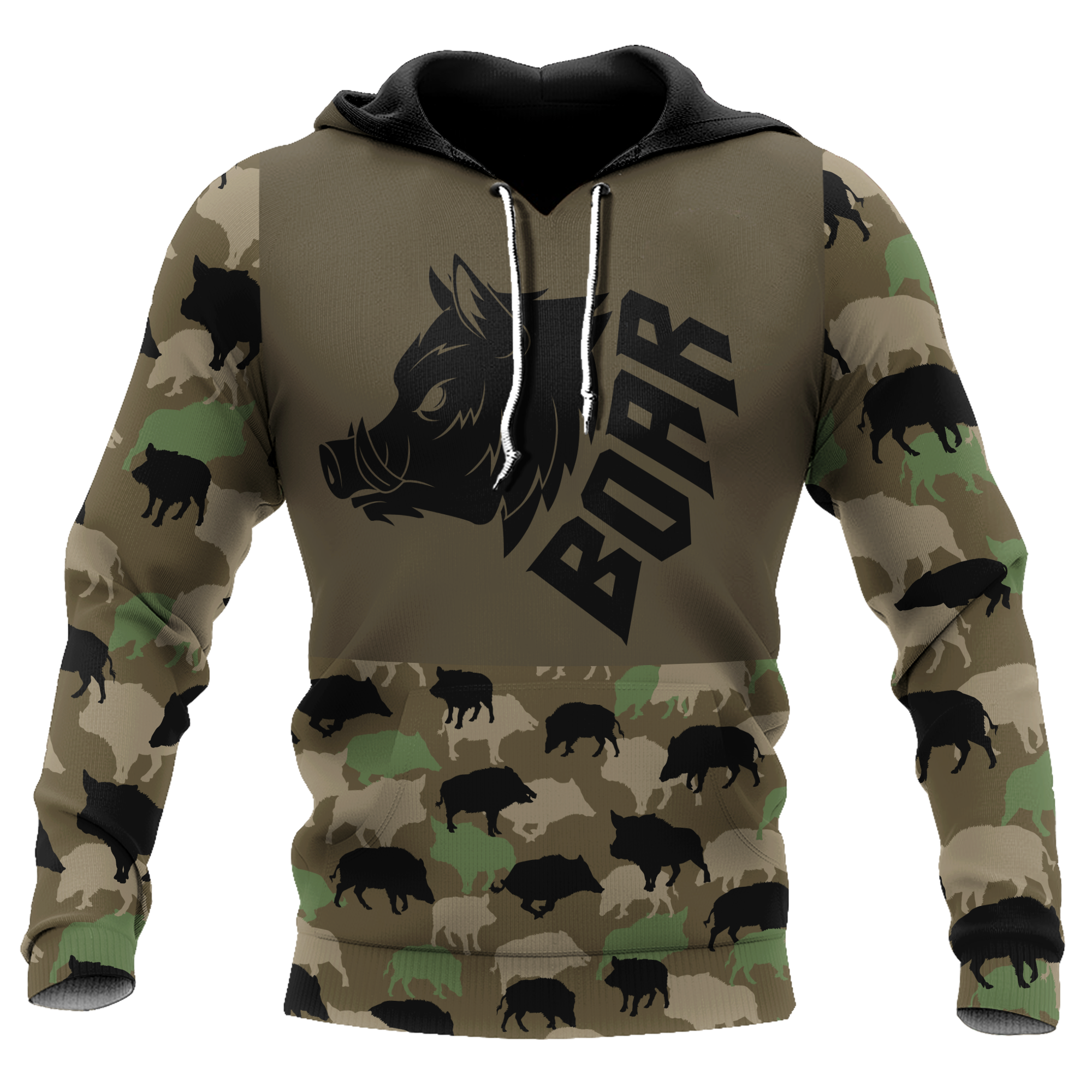 Boar Hunting Dark Green Camo 3D All Over Print | For Men & Women | Adult | Ho3154