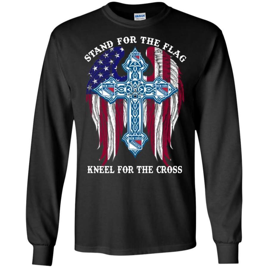 AGR New York Rangers Stand For The America Sport Flag Long Sleeve T-shirt