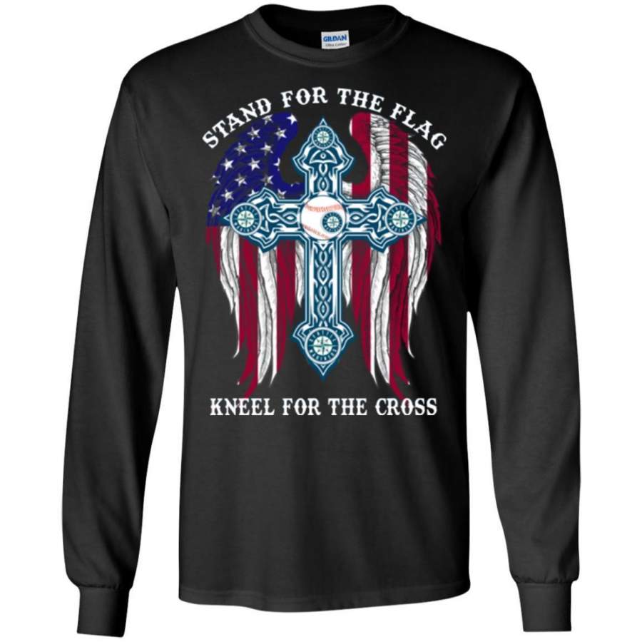 AGR Seattle Mariners Stand For The America Sport Flag Long Sleeve T-shirt