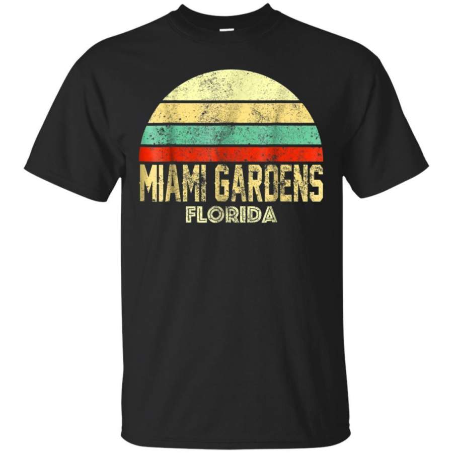 AGR Miami Gardens Fl Vintage Retro Sunset Tee T Shirt Jaq T-shirt