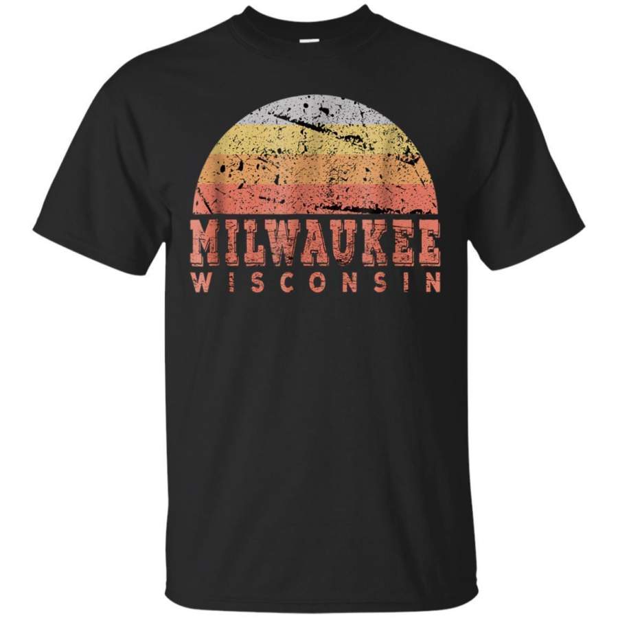 AGR Milwaukee Wisconsin Retro Vintage Sunset Shirt Jaq T-shirt