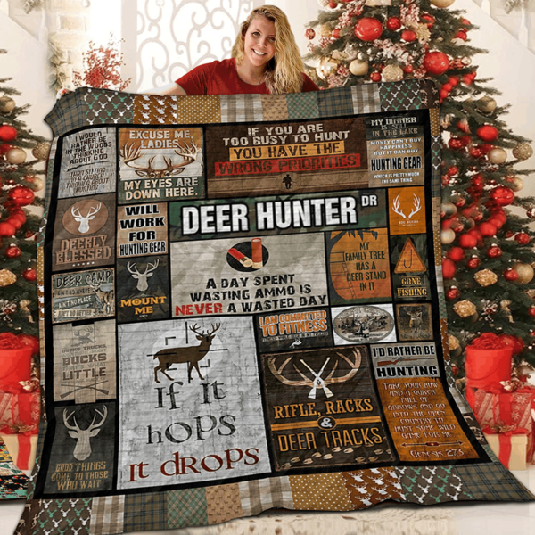 Deer Hunting Fleece Blanket | Bk2142