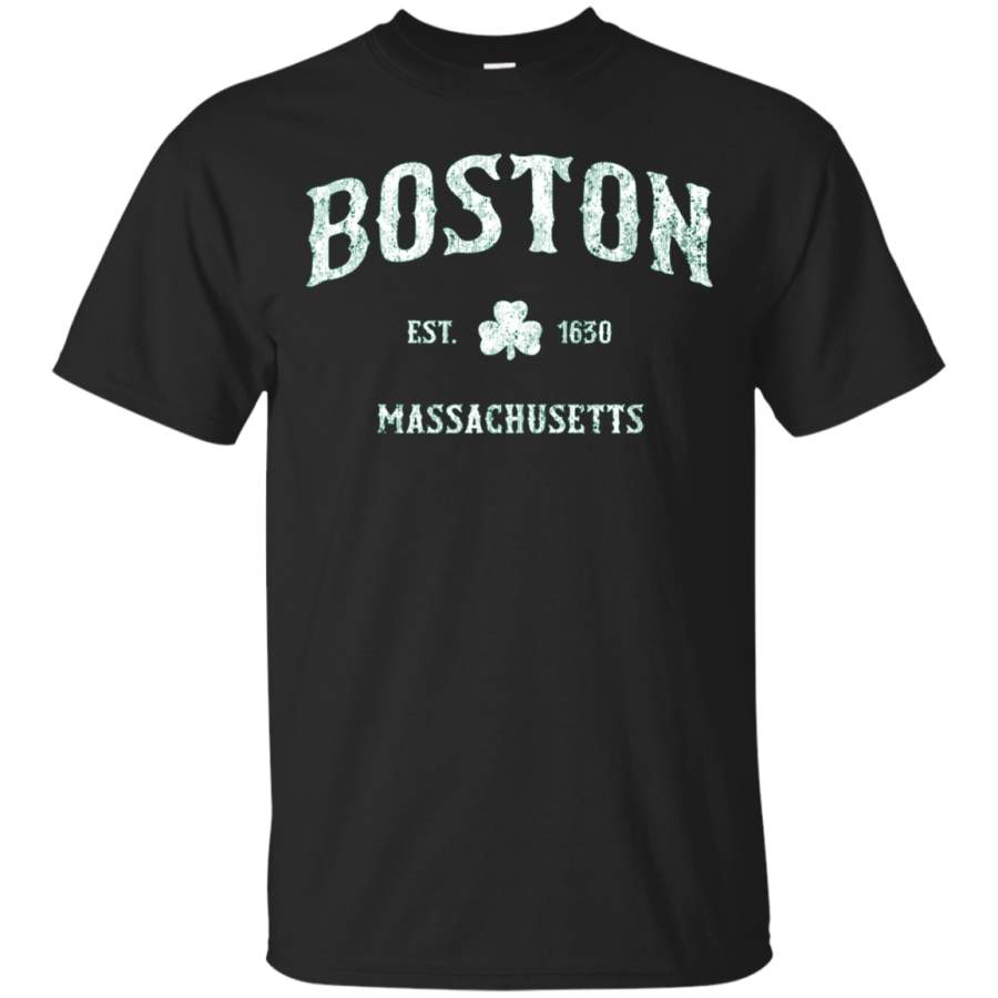 AGR Boston Massachusetts T-shirt Vintage Shamrock Sports Tee