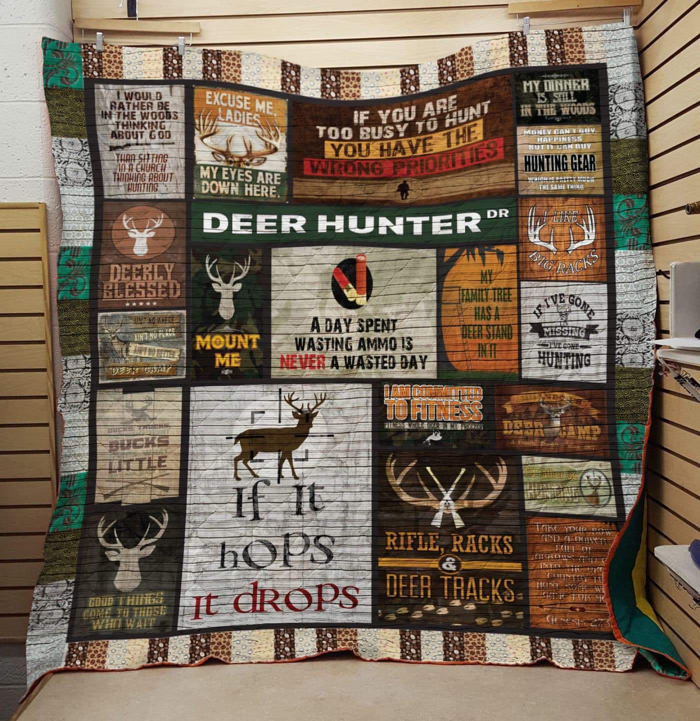 Deer Hunting Fleece Blanket | Bk3685