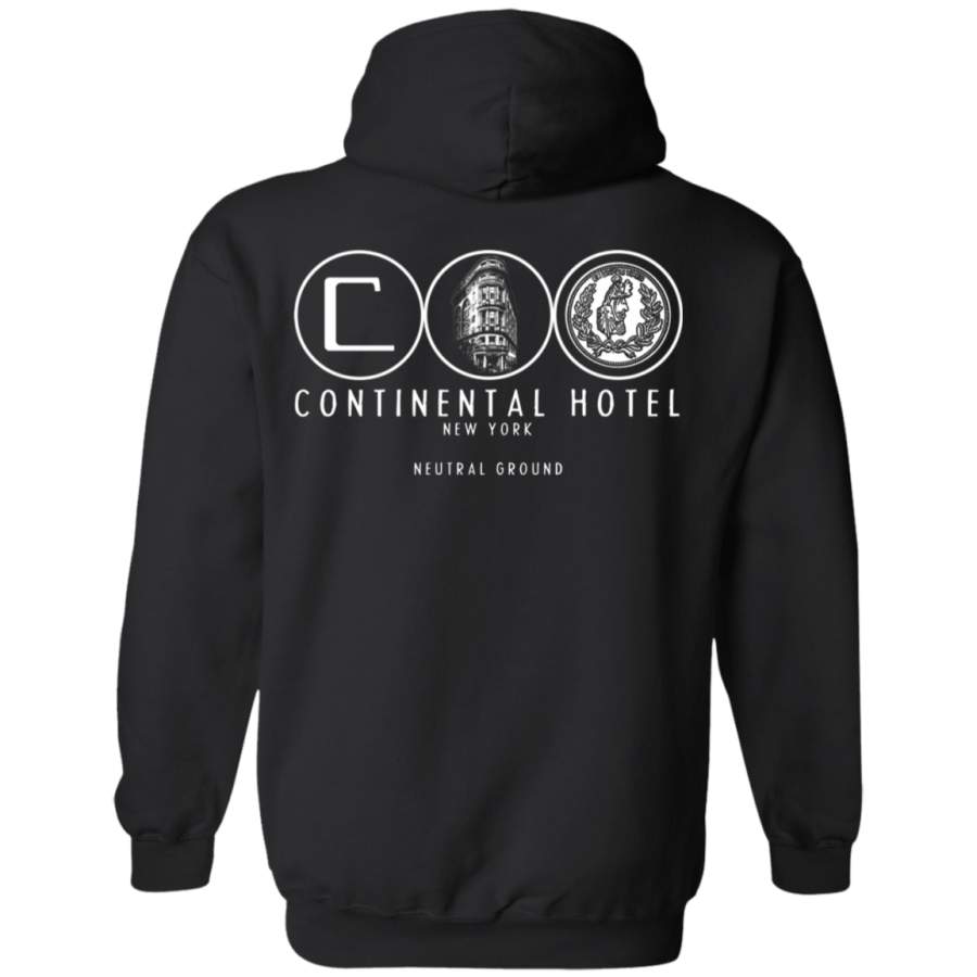 Continental hotel new york newtral ground John wick Back print Pullover Hoodie