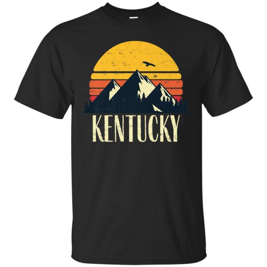 AGR Kentucky Retro Vintage State Mountain Sunset T Shirt Jaq T-shirt