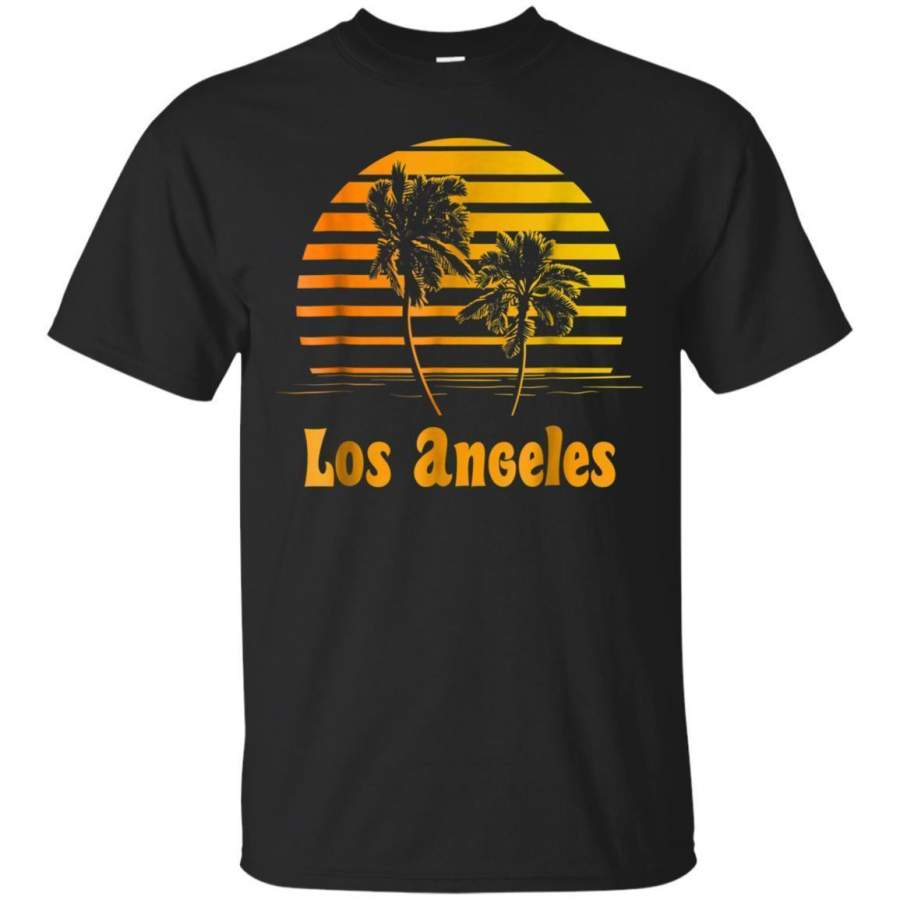 AGR Los Angeles California Sunset Palm Trees Beach Tshirt Jaq T-shirt