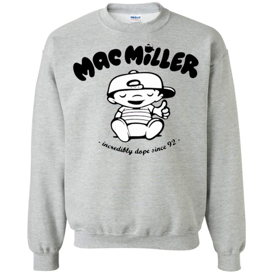 AGR Mac Miller Shirt G180 Gildan Crewneck Pullover Sweatshirt 8 Oz.