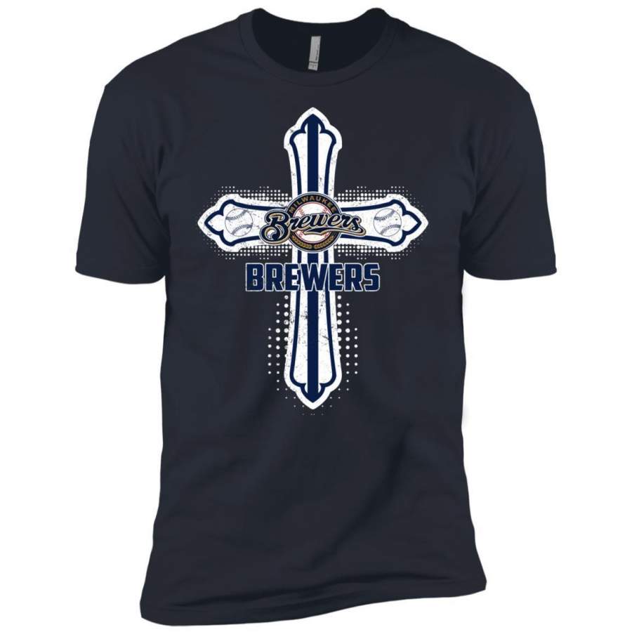 AGR Milwaukee Brewers America Sport Cross Premium T-shirt