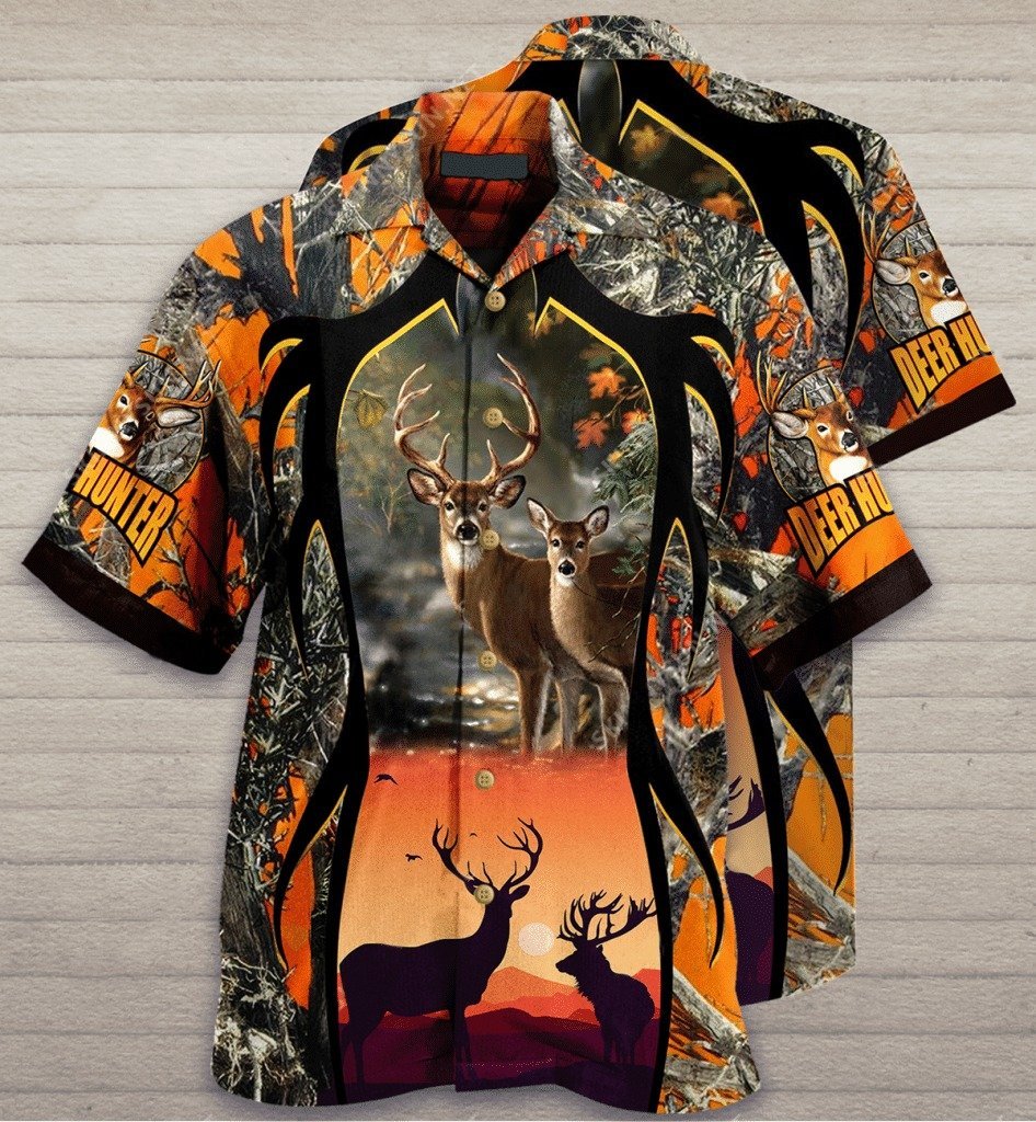 Deer Hunting Camo Unisex Hawaiian Shirt | Unisex | Adult | Hw2541