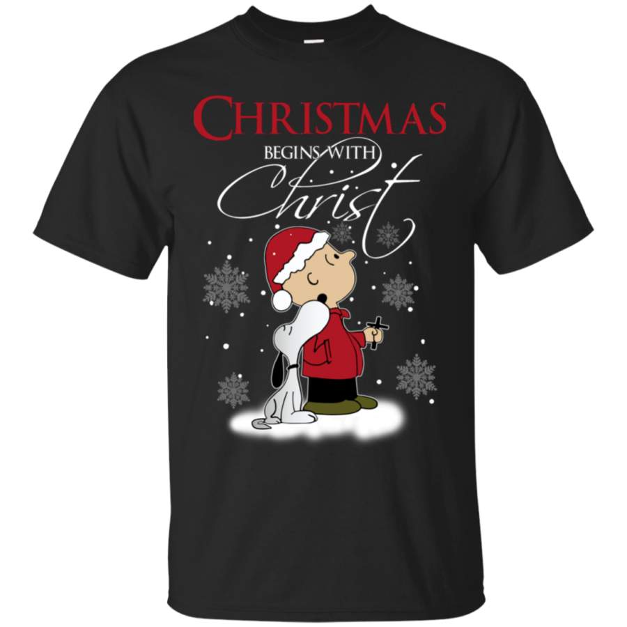 AGR Snoopy Christmas Begins With Christ shirt