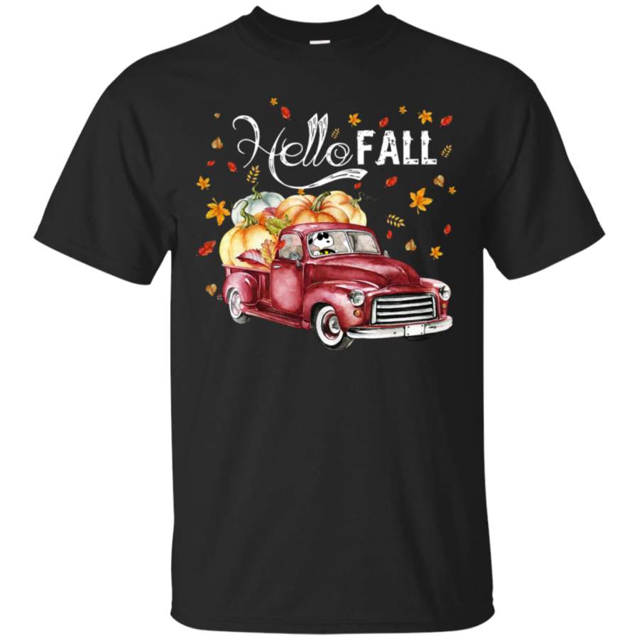 AGR Snoopy Hello Fall Snoopy Pumkin Halloween Shirt