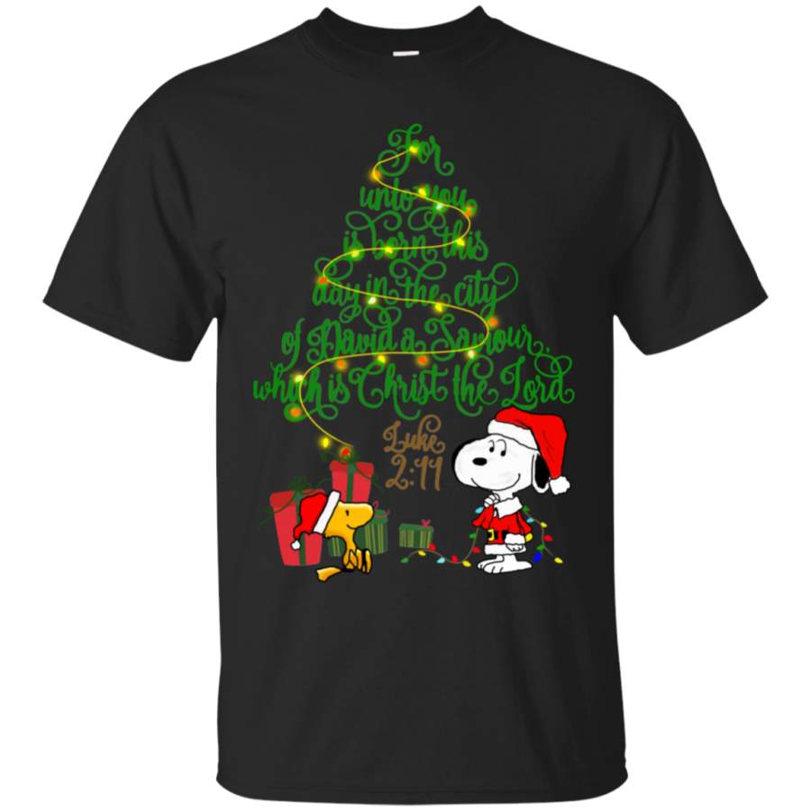 AGR Snoopy for unto you is born this day in the city of david Christmas shirt