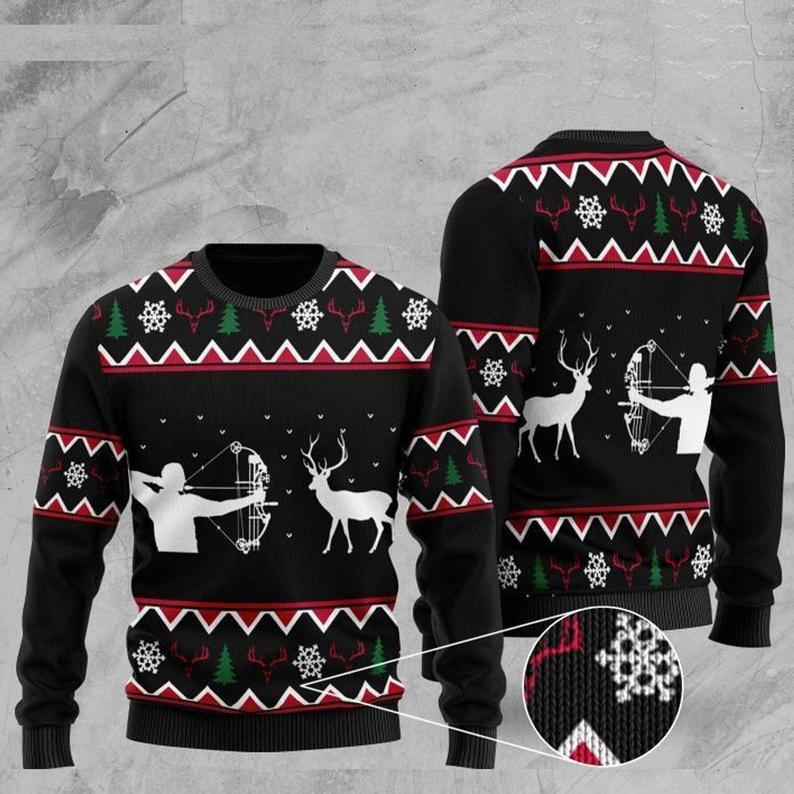 Deer Hunting Ugly Christmas Sweater | Unisex | Adult | Us3046