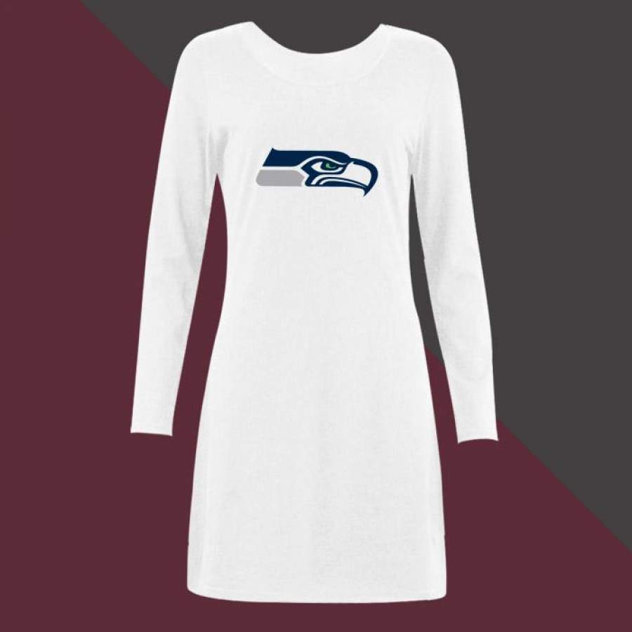 Eagle Seattle Seahawk Women Long Sleeve Nightdress | Teesmarvel