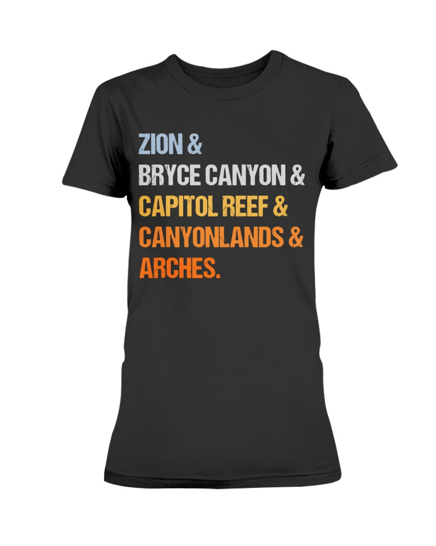 Utah National Parks T-Shirt Utah’S Five T-Shirt