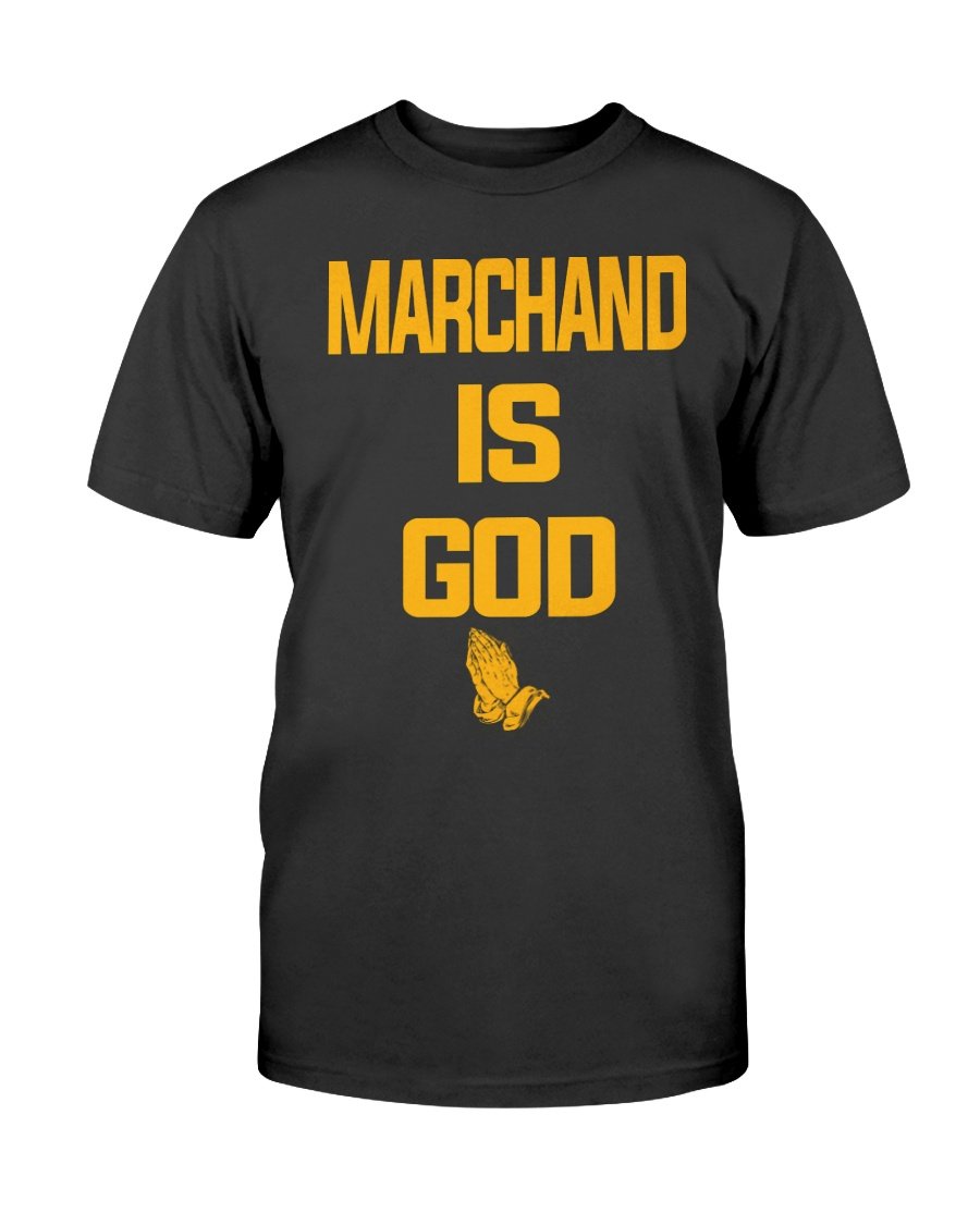 Brad Marchand Is God Boston Hockey Shirt Cotton T Shirt