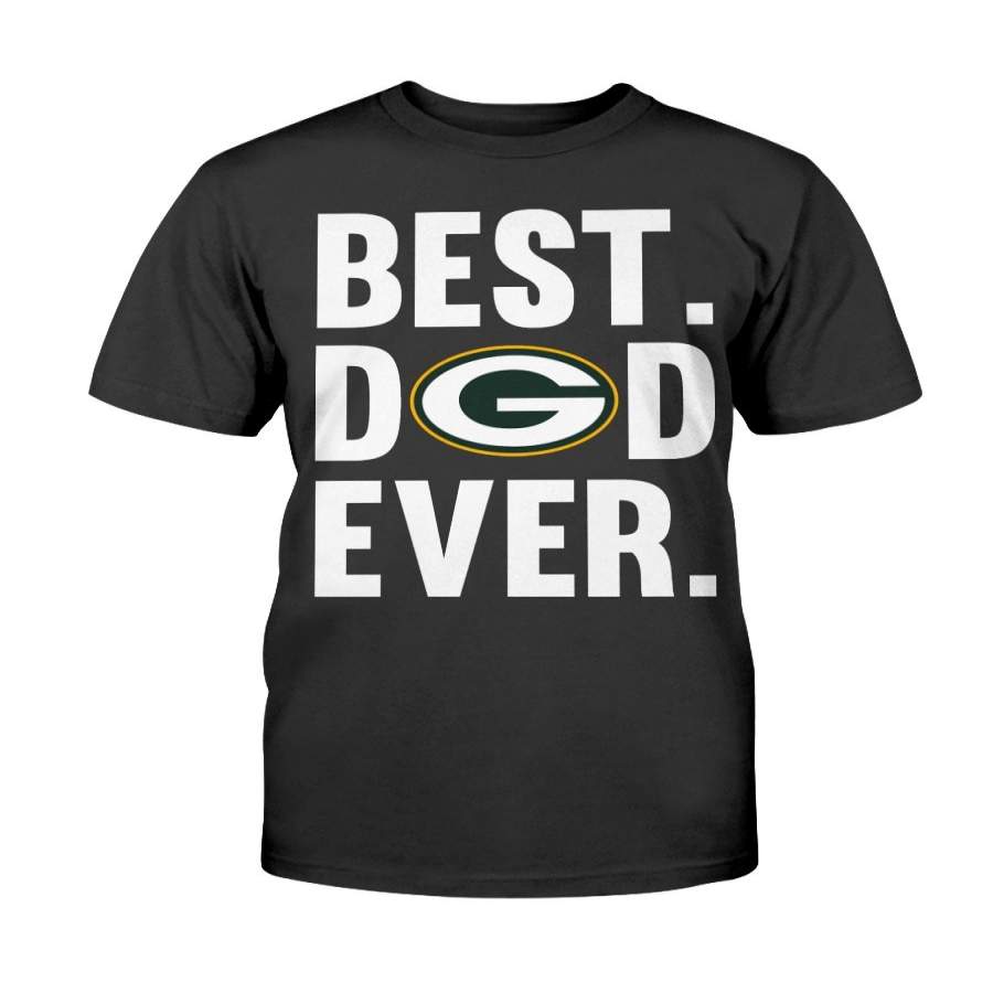 Best Dad Ever Green Bay Packers shirt Father Day Cotton shirt