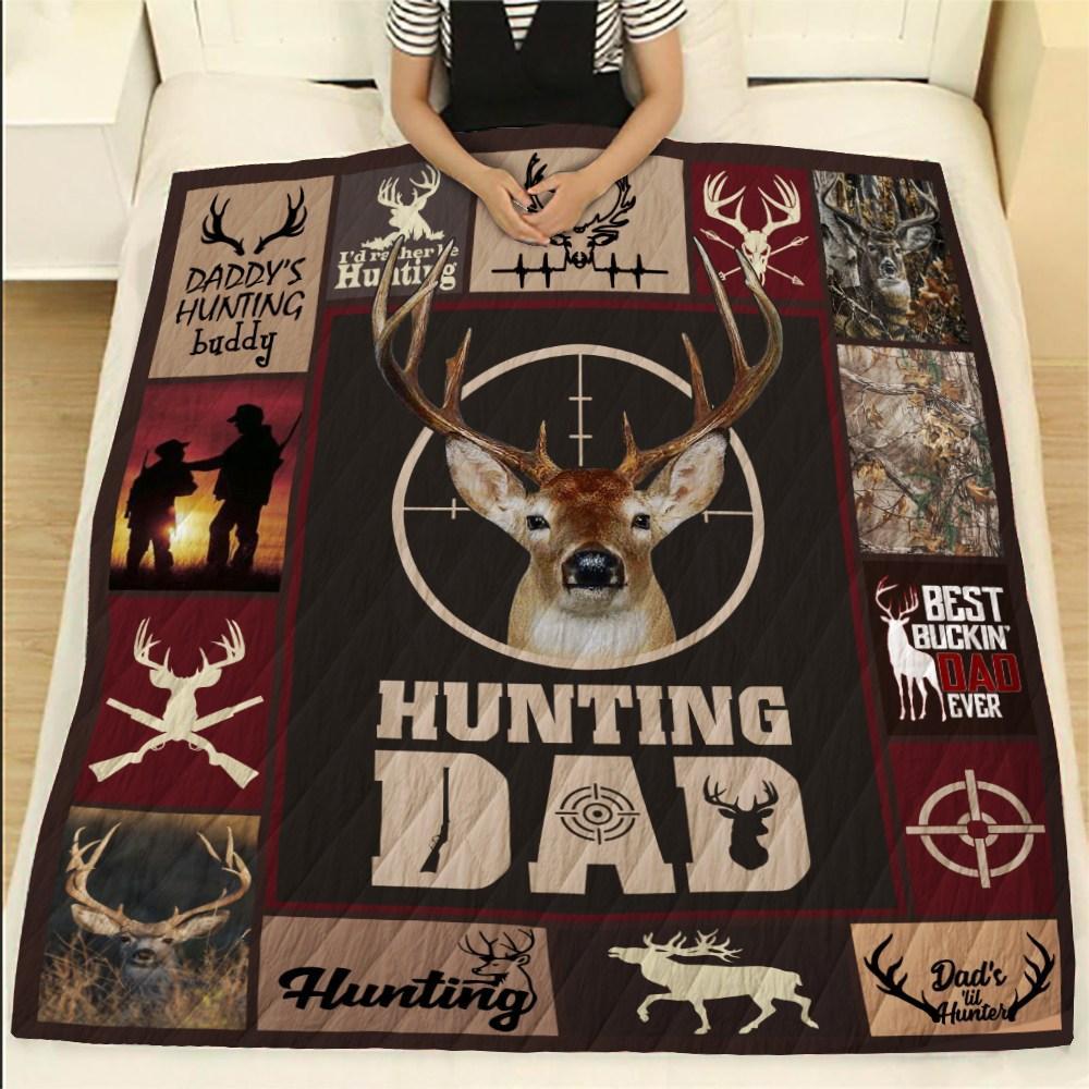 Hunting Deer Hunt Dad Fleece Blanket | Bk2139