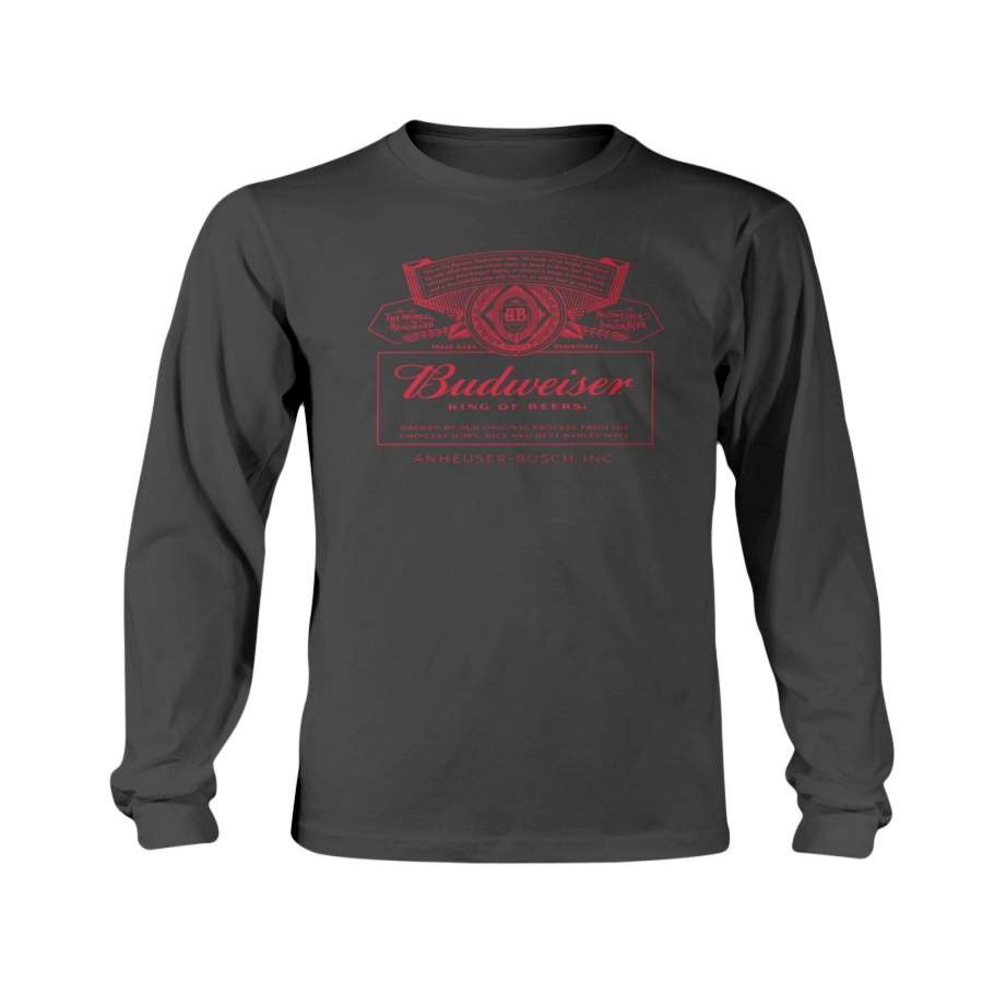 Budweiser Can Label Long Sleeve Shirt