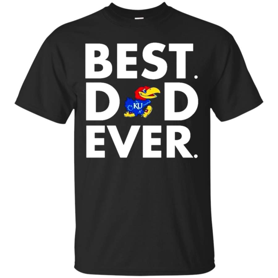 Amazing Best Dad Ever Kansas Jayhawks Father’s Day Shirt G200 Gildan Ultra Cotton T-Shirt